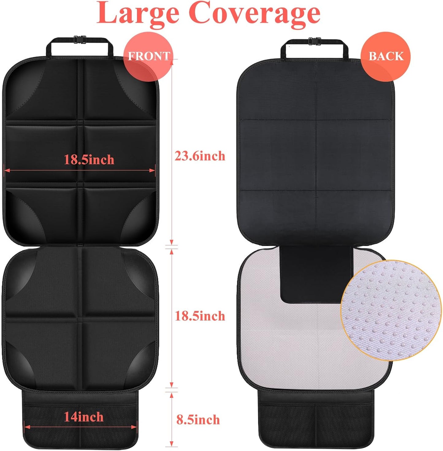Large Coverage Car Seat Protector — Full Protection & Comfort Upgrade