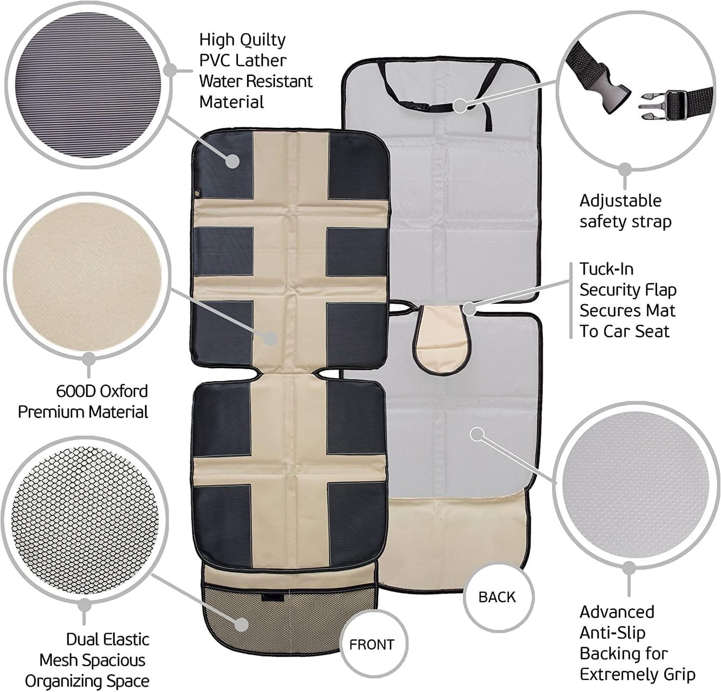 Premium Full-Cover Car Seat Protector — Complete Protection & Comfort