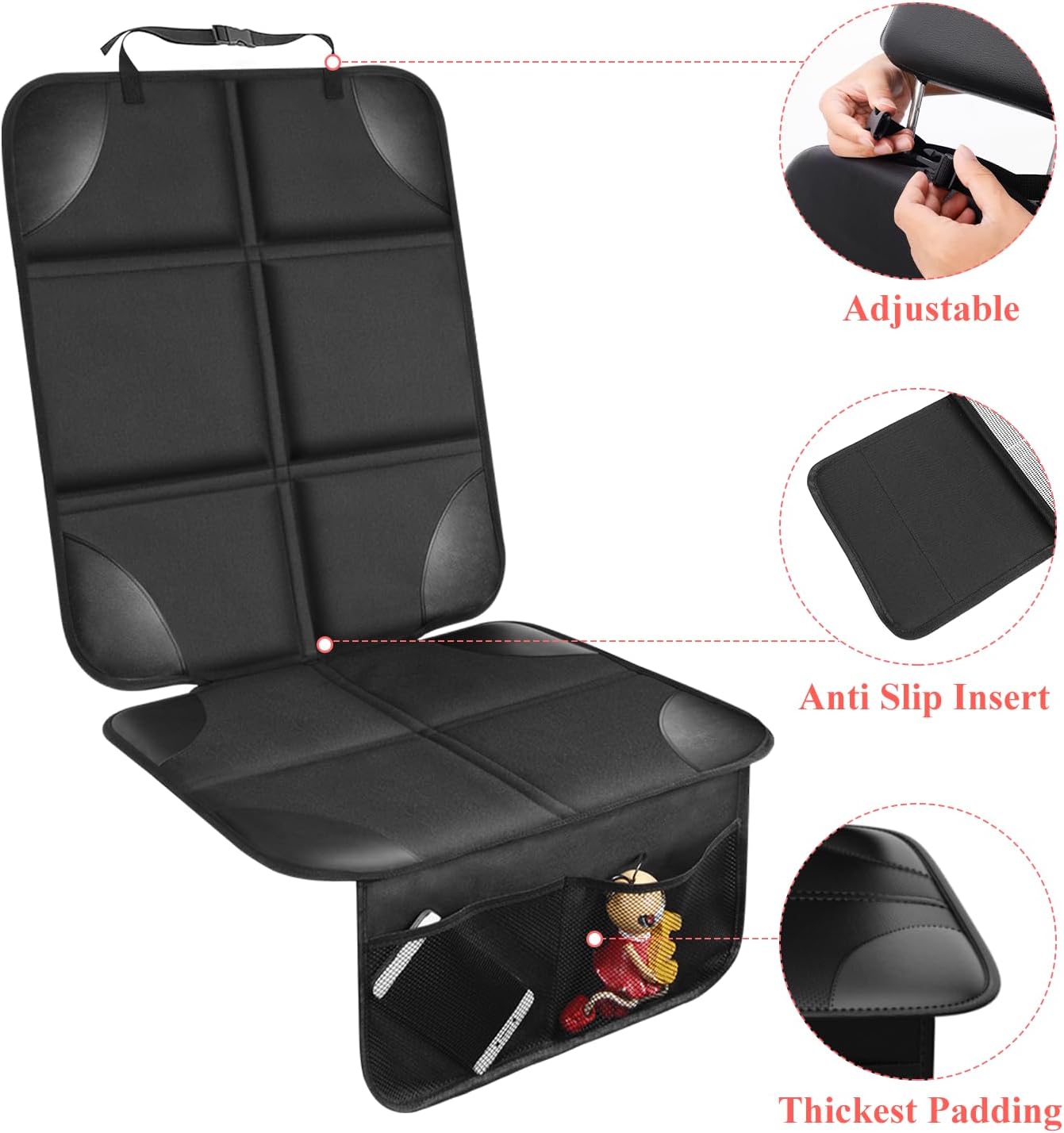 Large Coverage Car Seat Protector — Full Protection & Comfort Upgrade