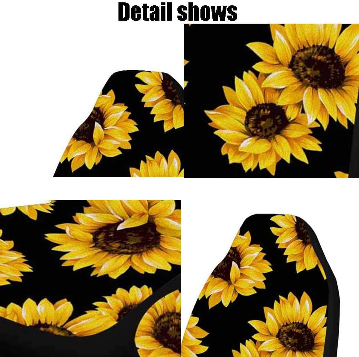 Sunflower Car Seat Covers (Set of 2) — Stylish Floral Design with Comfort & Protection 🌻