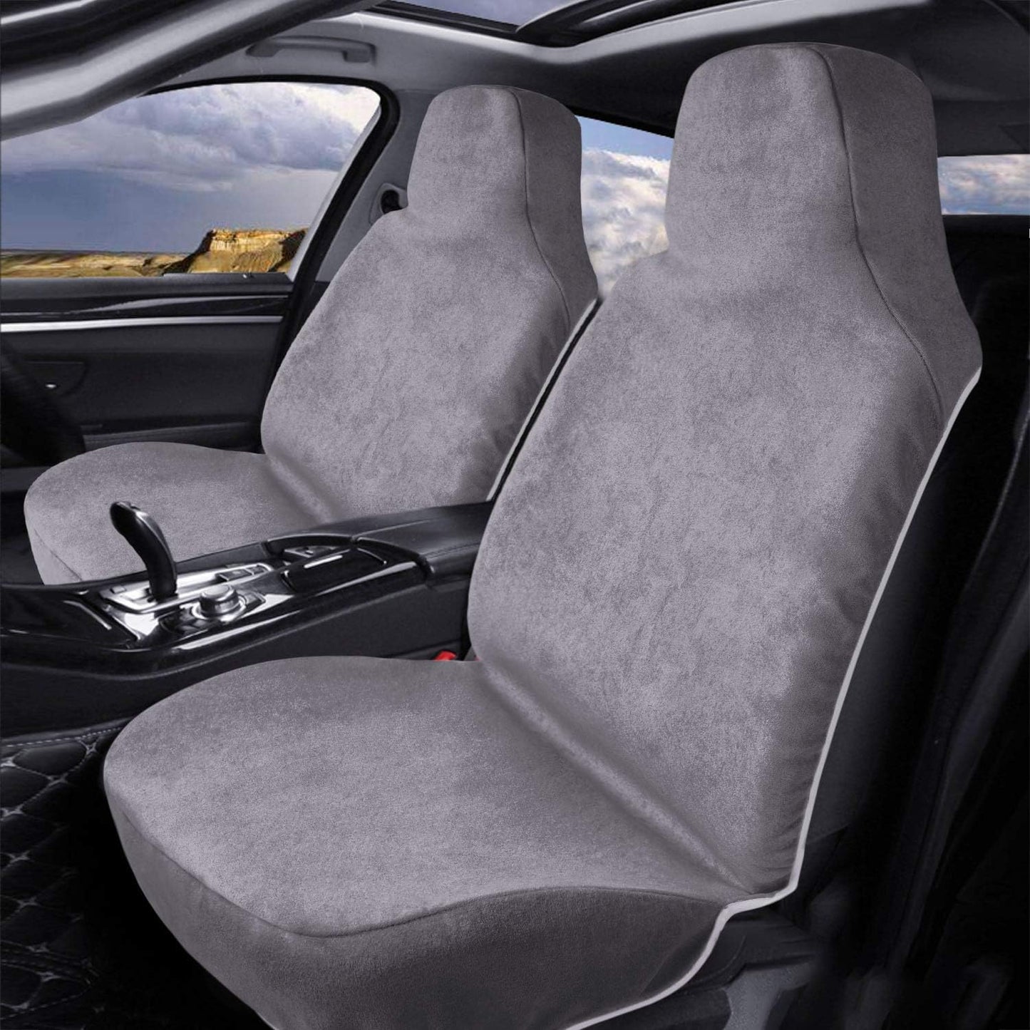 Gray Velvet Car Seat Cover — Comfortable, Breathable, and Stylish Protection for Your Seats