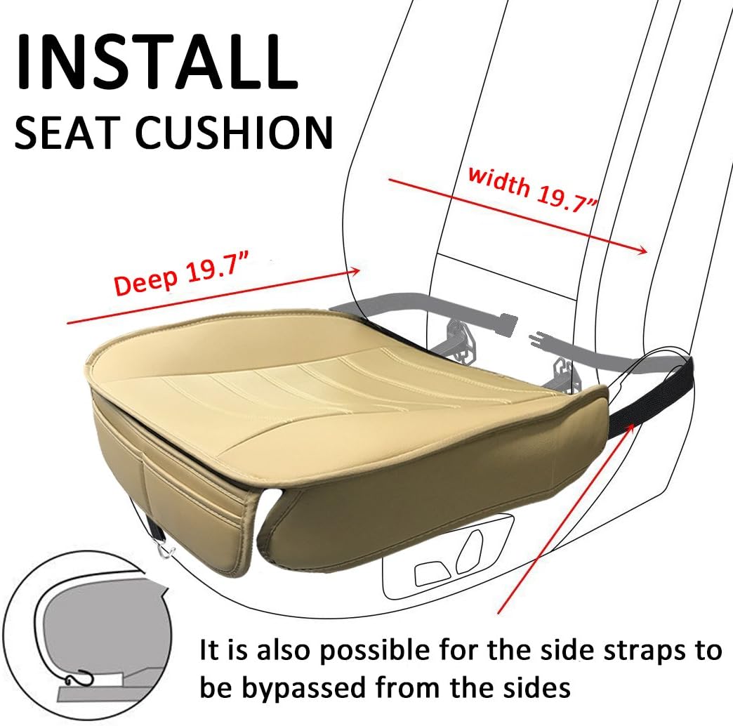 Thickened Leather Car Seat Cushion — Enhanced Comfort, Secure Fit & All-Season Use