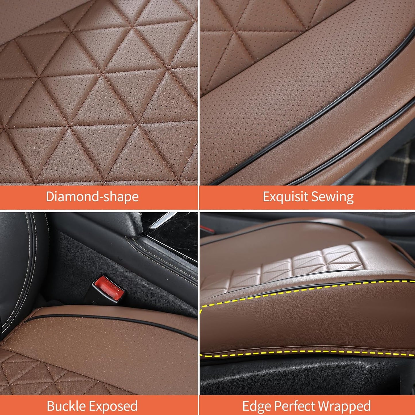 Premium Embroidered Car Seat Cover — Elegant Design, Secure Fit, Full Protection