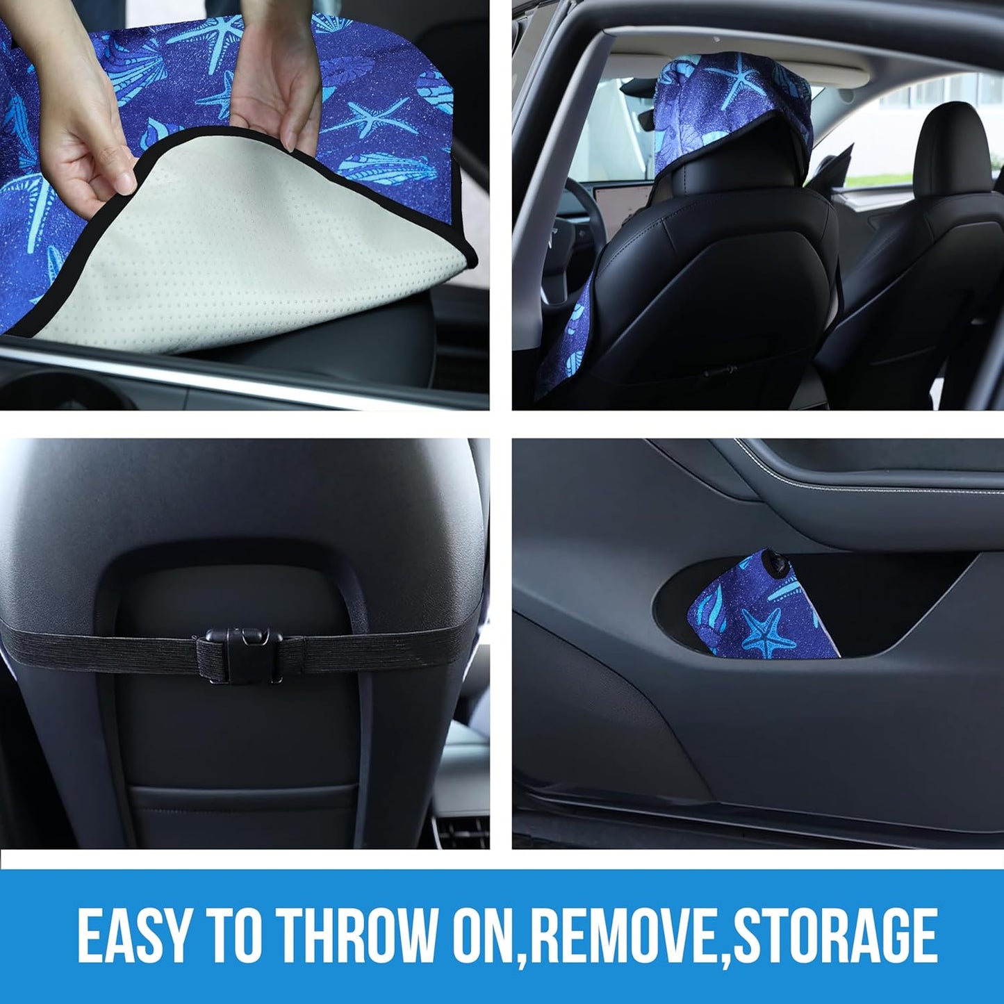 Ocean Pattern Car Seat Cover — Stylish and Practical, Perfect Fit for Most Vehicles